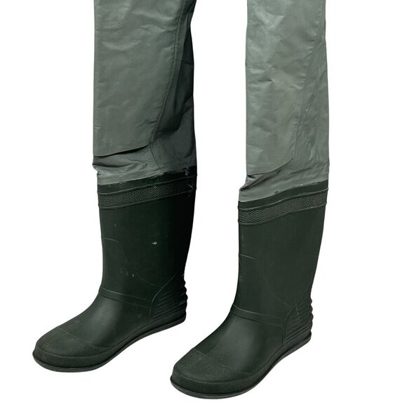 Cabelas Mens 9 Dry-Plus Chest Waders Adjustable Straps Attached Boots Waterproof - Picture 4 of 16